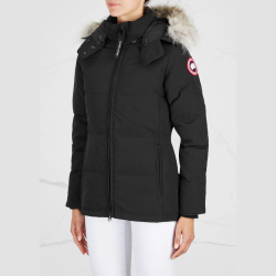 Canada Goose Chelsea black fur-trimmed Arctic-Tech parka For Women #99925846