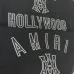 AMIRI Black Hoodie With Bold White Hollywood Logo And Ornate Emblem #B54241