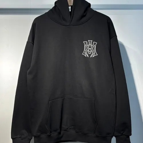 AMIRI Black Hoodie With Bold White Hollywood Logo And Ornate Emblem #B54241