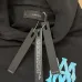 AMIRI Black Hoodie With Glittery Blue Back Logo And Brand Details #B54239