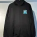 AMIRI Black Hoodie With Glittery Blue Back Logo And Brand Details #B54239