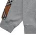 Gray Burberry Hoodie With Checkered Pattern Sleeves And Hood Iconic Fashion Design #B54324