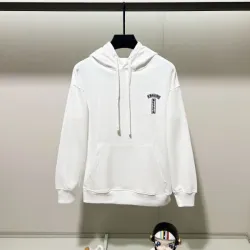 Chrome Hearts Inspired White Hoodie With Signature Cross Logo Print #B54395