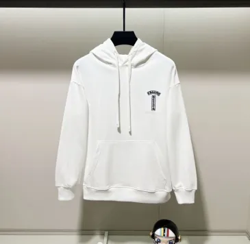 Chrome Hearts Inspired White Hoodie With Signature Cross Logo Print #B54395