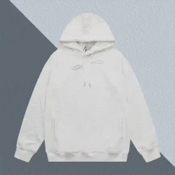 Dior White Textured Hoodie With Signature Pattern For Sophisticated Casual Style #B54226