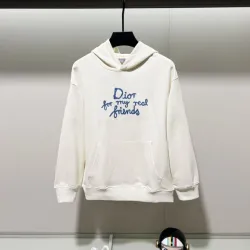 Stylish Dior - Inspired Cream Hoodie with Unique Slogan Print #B54394