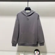 Fendi Hoodies for MEN Black/White/Gray 420g #B54460