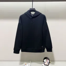 Fendi - Inspired Black Hoodie With Signature Logo Detailing #B54392