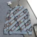 Fendi Inspired Light Blue Crew Neck Sweatshirt with Brown Chain Pattern #B54308