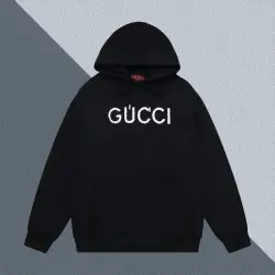 Black Hoodie With Bold Embroidered Logo And Timeless Hooded Design #B54380