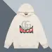 Gucci Cream Hoodie With Iconic Double G And Brand Logo Embroidered Design #B54378