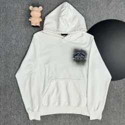 Brand L Hoodie With Denim LV Logo Embroidery And Faded Effect Trendy Luxury Streetwear #B54321