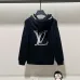 Louis Vuitton Hoodies for MEN Black/White 420g #B54468