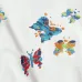 Louis Vuitton White Crew Neck Sweatshirt with Colorful Butterfly Embroidery #B54304