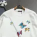 Louis Vuitton White Crew Neck Sweatshirt with Colorful Butterfly Embroidery #B54304