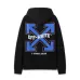 Off - White Black Hoodie With Colorful Embroidered Logo for Streetwear Fans #B54402