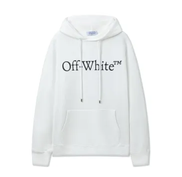 Off - White Classic Logo Print White Hoodie for Fashion Enthusiasts #B54397
