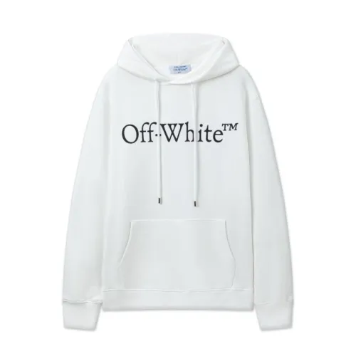 Off - White Classic Logo Print White Hoodie for Fashion Enthusiasts #B54397