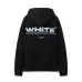 Off - White White Hoodie With Bold Back Text And Brand Story Print #B54404