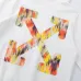 Off - White White Hoodie With Colorful Abstract Arrow Graphic Design #B54400