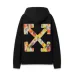 Off - White White Hoodie With Colorful Abstract Arrow Graphic Design #B54400