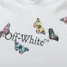 Off - White White Hoodie With Colorful Butterfly And Brand Logo Print #B54403