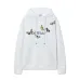 Off - White White Hoodie With Colorful Butterfly And Brand Logo Print #B54403