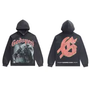 Godspeed Brand Black/Red Hoodie With Striking Doberman Graphic And Vintage Design #B54363