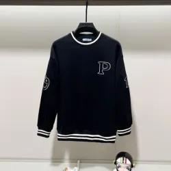 Prada Hoodies for MEN Black/White 420g #B54465