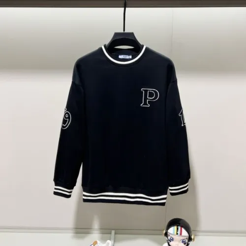 Prada Hoodies for MEN Black/White 420g #B54465