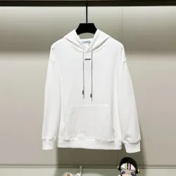 Prada Hoodies for MEN Black/White 420g #B54466