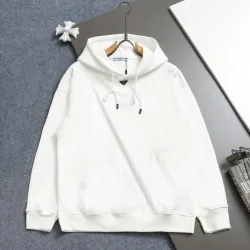 Prada Hoodies for MEN Black/White 450g #B54463