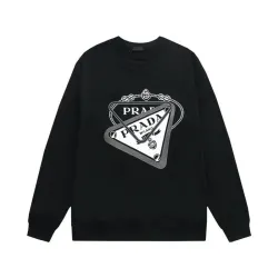 Prada Hoodies for MEN Black/White #B54408