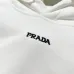 Stylish Prada White/Black Hoodie With Classic Logo Design #B54390