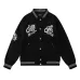 AMIRI Black Varsity Jacket With Intricate Embroidered Logos And Musical Note Accents #B54236