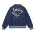 Amiri Navy Blue Varsity Jacket With Embroidered Logo And Striped Details #B54388