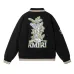 Black AMIRI Bomber Jacket With Angel And Garden Embroidery For Fashion Fans #B54357