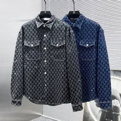  Jackets for MEN GG denim jacquard jacket Black/Blue #B53713