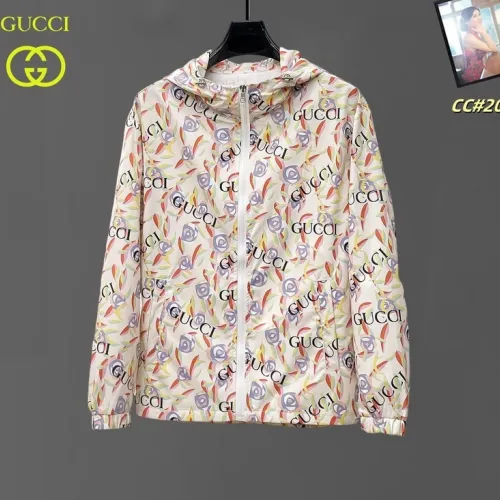 Gucci Luxury Brand Signature Pattern Hooded Jacket - Lightweight UV Protection #B53097