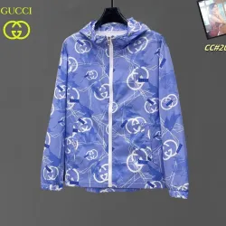 Gucci Luxury Brand Signature Pattern Hooded Jacket - Lightweight UV Protection #B53098