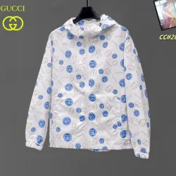Gucci Luxury Brand Signature Pattern Hooded Jacket - Lightweight UV Protection #B53099
