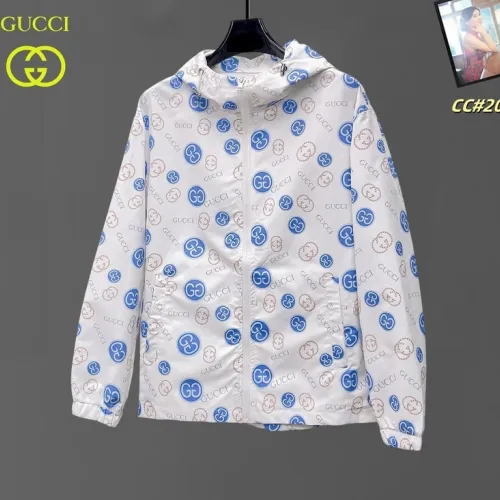Gucci Luxury Brand Signature Pattern Hooded Jacket - Lightweight UV Protection #B53099