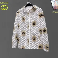 Gucci Luxury Brand Signature Pattern Hooded Jacket - Lightweight UV Protection #B53100