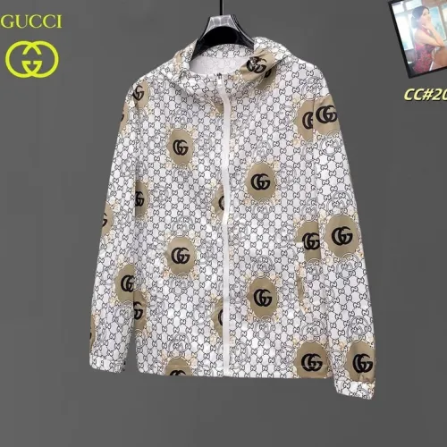 Gucci Luxury Brand Signature Pattern Hooded Jacket - Lightweight UV Protection #B53100