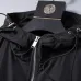 Hugo Boss Men's Hooded Windbreaker Jacket Black Lightweight Outerwear #B54254