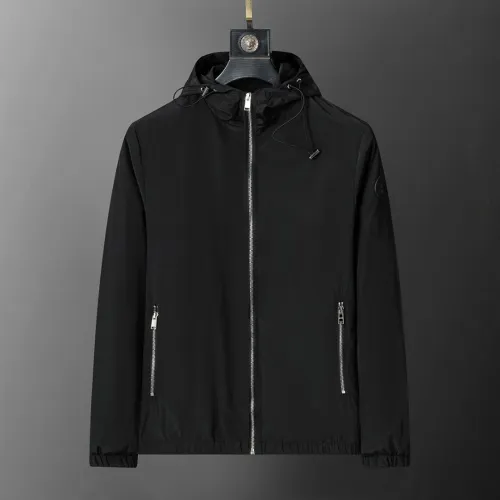 Hugo Boss Men's Hooded Windbreaker Jacket Black Lightweight Outerwear #B54254