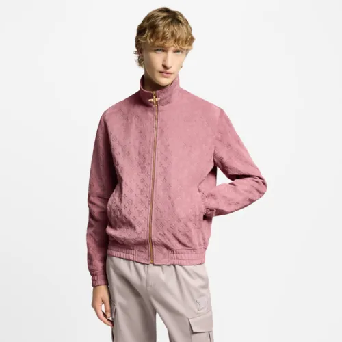 Louis Vuitton Men's Monogram Embroidered Zip-Up Jacket #B54532