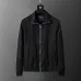 Louis Vuitton Men's Monogram Embroidered Zip-Up Jacket Black #B54533