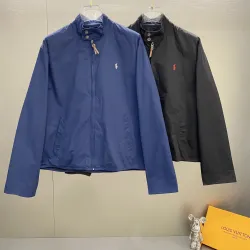 Ralph Lauren Corduroy Stand Collar Jacket with Small Logo Embroidery Jackets for Men and Women #B58783 Ralph Lauren Corduroy Stand Collar Jacket with Small Logo Embroidery Jackets for Men and Women #B58783