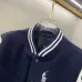 Ralph Lauren Pony Embroidery American Retro Wool Patchwork Leather Baseball Jacket with Large Logo Jackets for Men #B58782